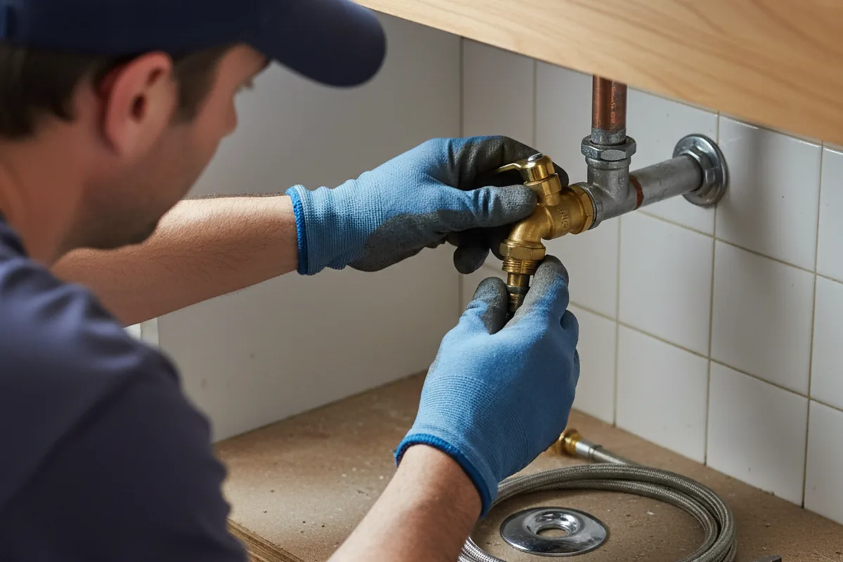 Shutoff valve and fitting work during Well Pump Repair in Plainfield